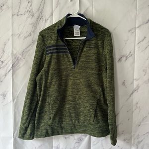 ADIDAS LONG SLEEVE FLEECE PULLOVER GREEN YOUTH BOYS XL 18-20